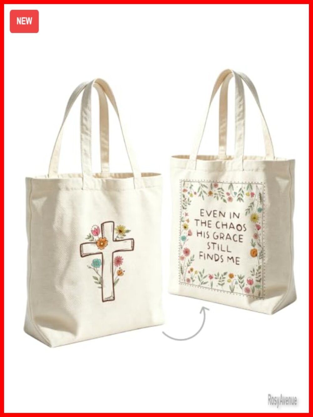 Canvas Tote Bag with Zipper Pocket Large Shoulder Bag Reusable Shopping Beach